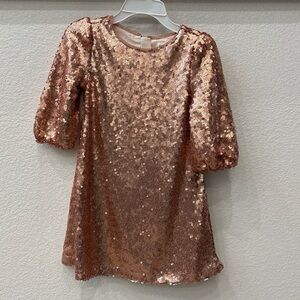 NWOT Gap Kids Rose Gold Sequin Dress